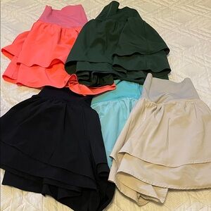 Aerie Women's Shorts Skorts - Black, Green, Pink, Blue, Beige